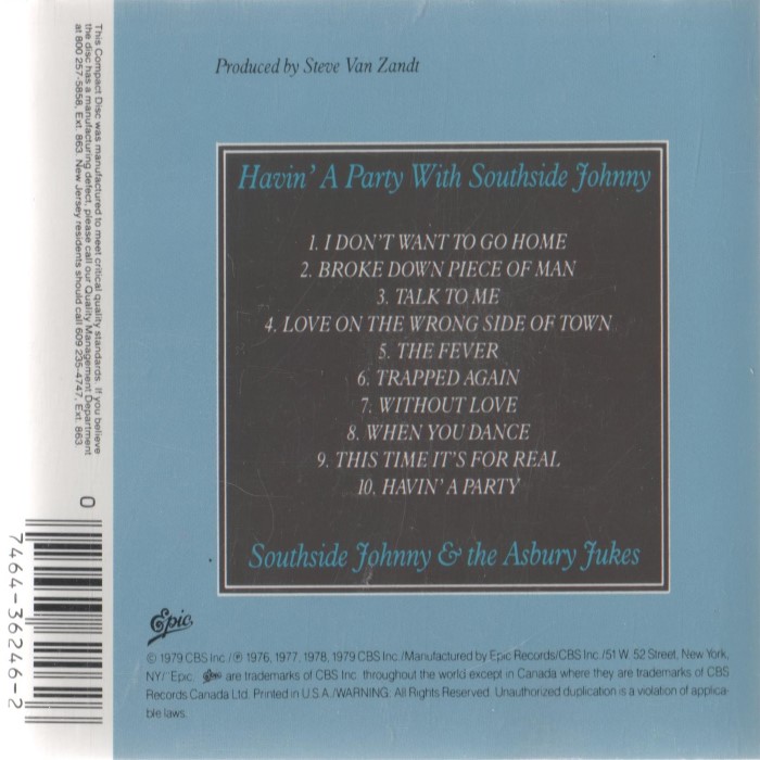 Havin' a Party With Southside Johnny