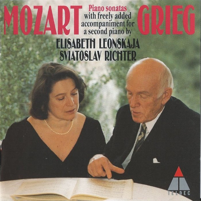 Piano sonatas with freely added accompaniment for a second piano by Grieg