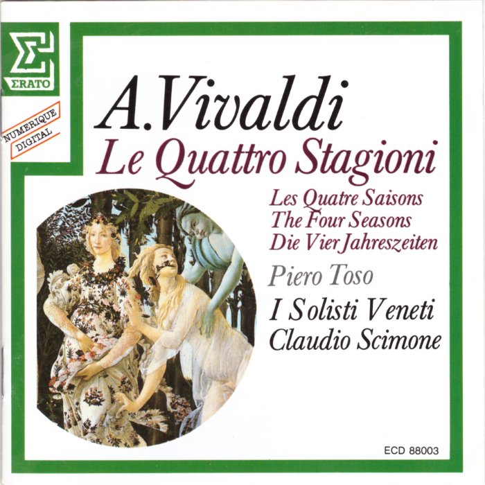 Le Quattro Stagioni (I Solisti Veneti feat. conductor: Claudio Scimone, violin: Piero Toso)