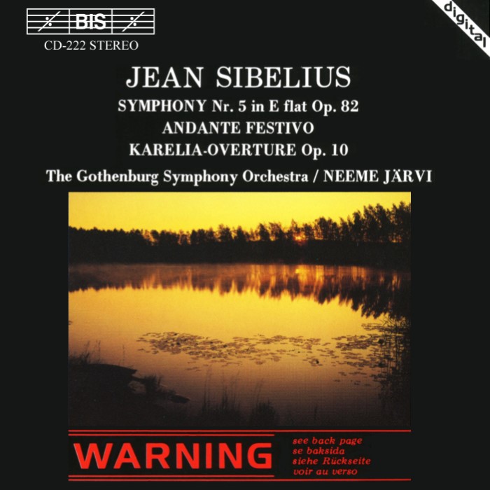 Symphony Nr. 5 in E-flat, op. 82 / Andante festivo / Karelia-Overture, op. 10